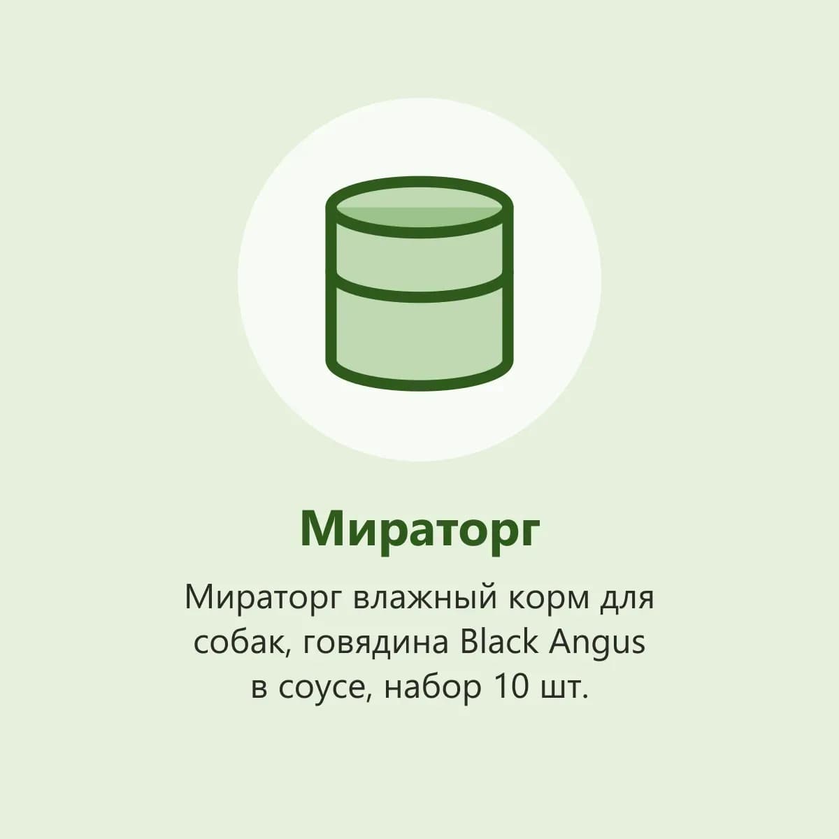 Мираторг влажный корм для собак, говядина Black Angus в соусе, набор 10 шт. (фото-заглушка)