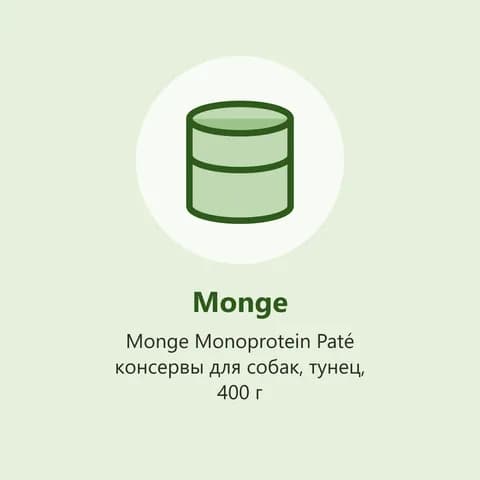 Monge Monoprotein Paté консервы для собак, тунец, 400 г (фото-заглушка)